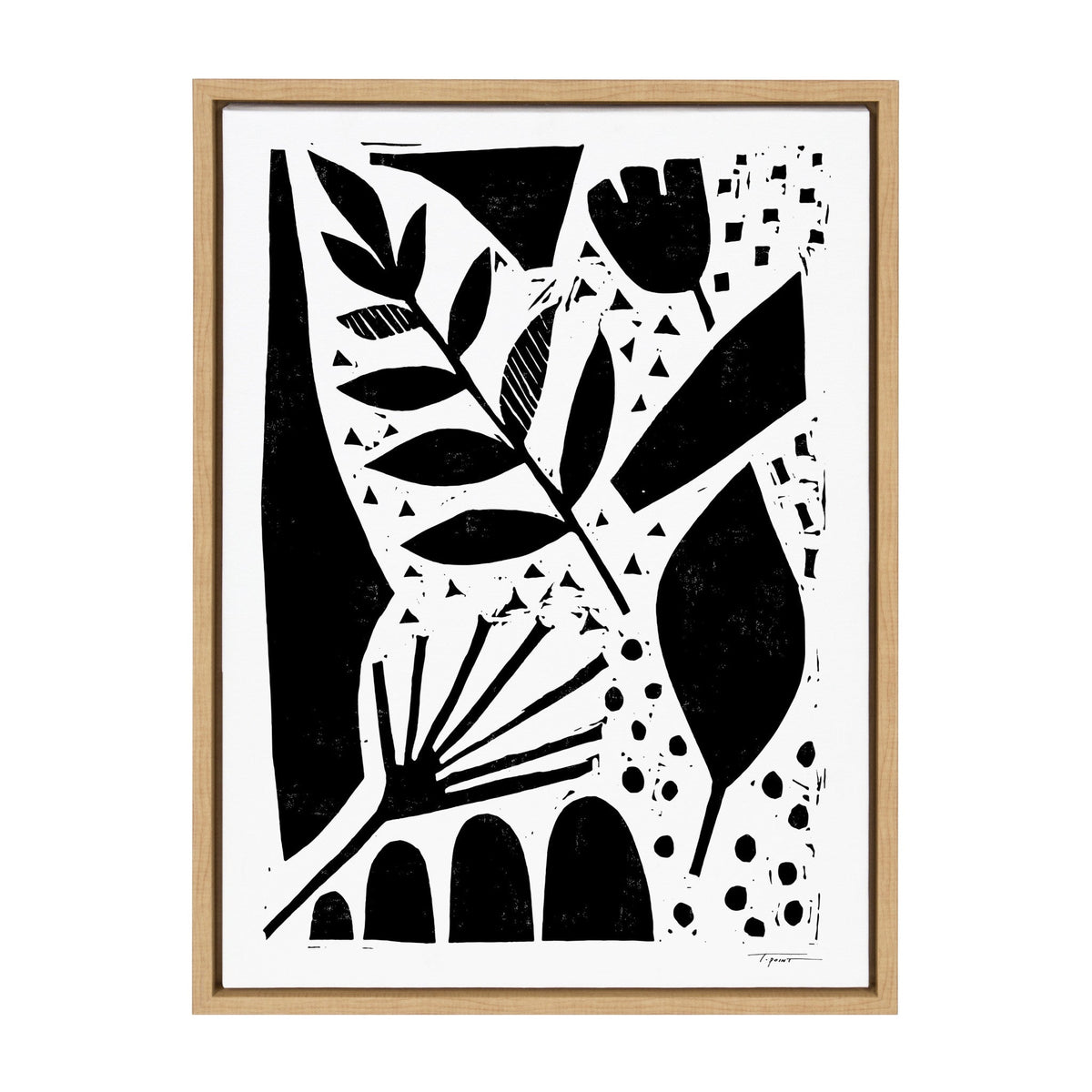 Sylvie Nature in the Abstract Framed Canvas by kateandlaurel - main product image for Resin Society