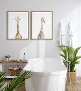 Sylvie Giraffe Front and Back Framed Canvas Set by kateandlaurel - product image 8 for Resin Society