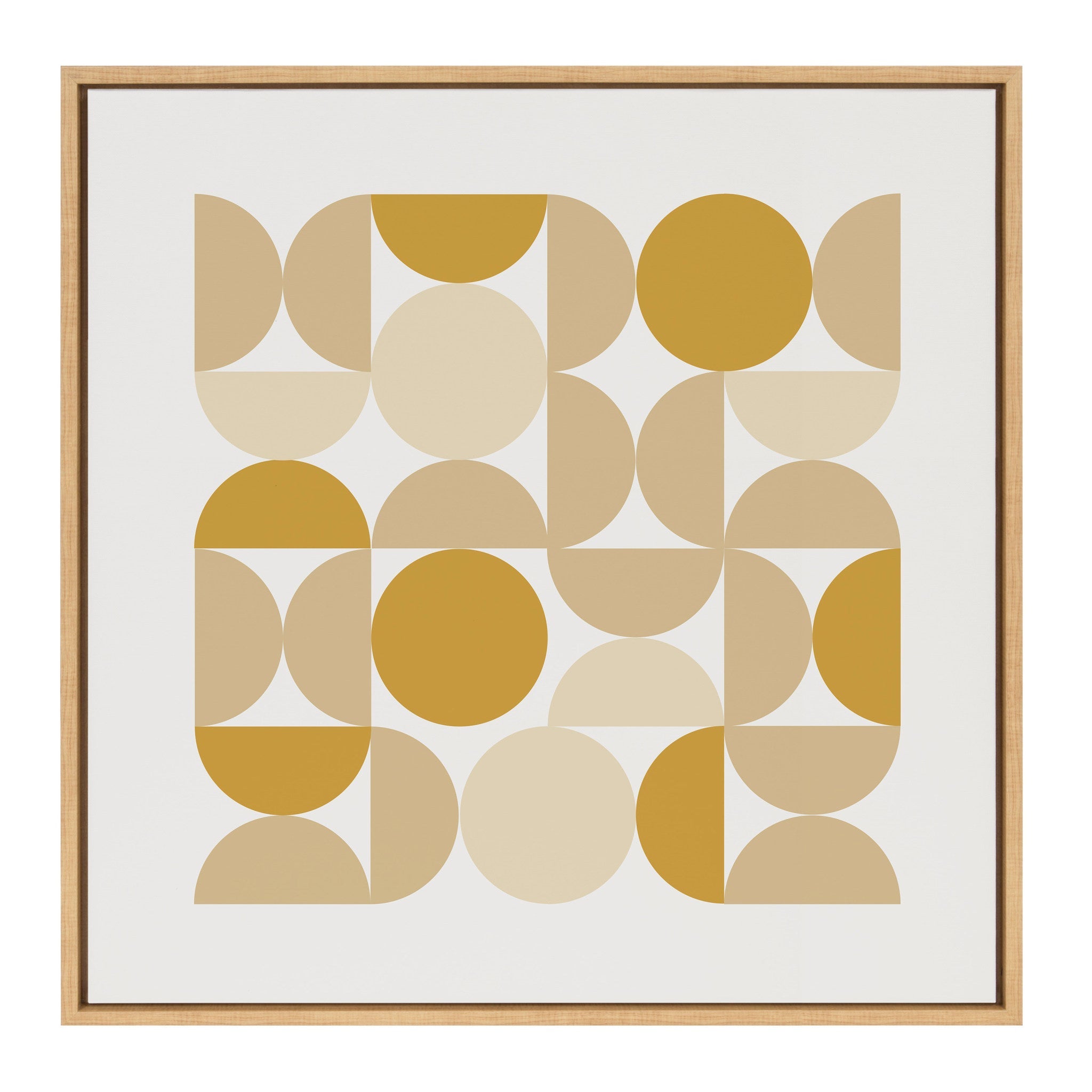 Sylvie Circles and Curves Earthy Neutral Framed Canvas by kateandlaurel - product image 2 for Resin Society