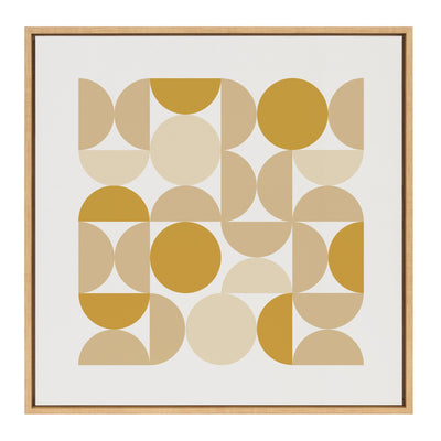 Sylvie Circles and Curves Earthy Neutral Framed Canvas by kateandlaurel - product image 2 for Resin Society