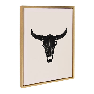 Sylvie Western Skull Framed Canvas by Honey Island Studio