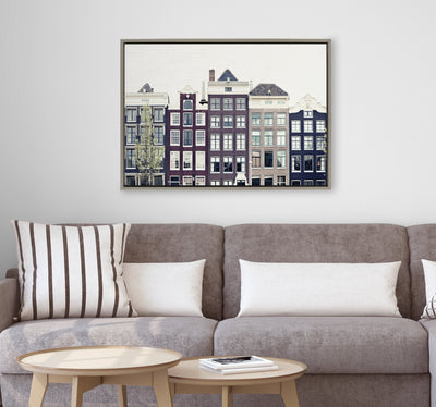 Sylvie Townhouses Framed Canvas by kateandlaurel - product image 7 for Resin Society