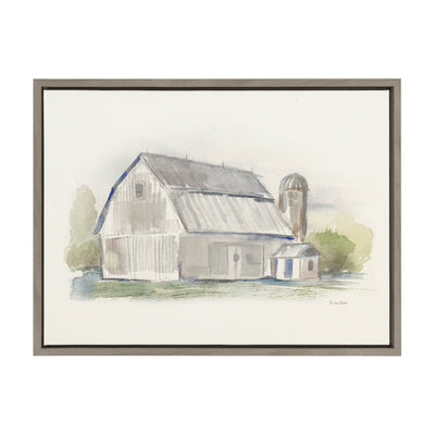 Sylvie Barn 2 Framed Canvas by kateandlaurel - main product image for Resin Society