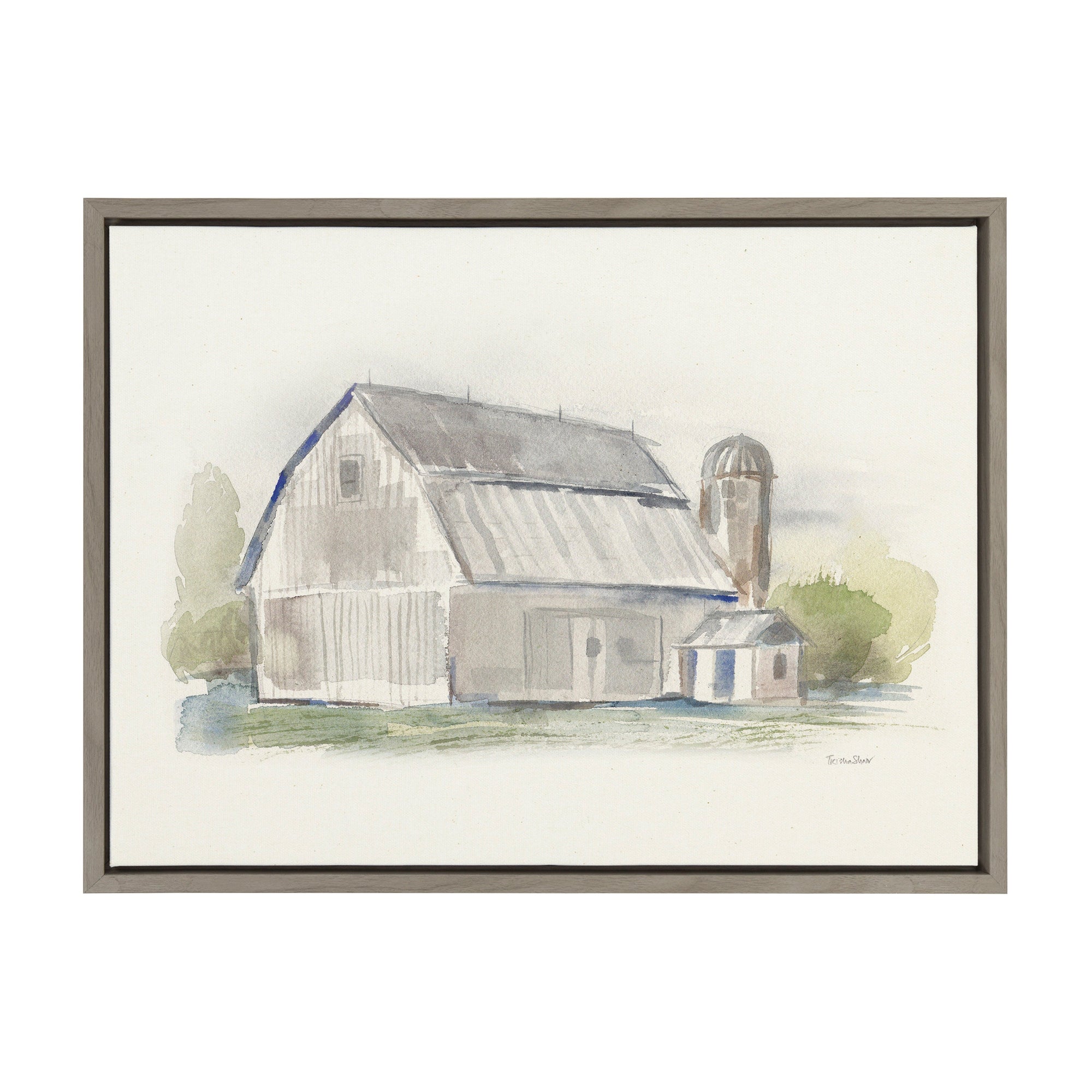 Sylvie Barn 2 Framed Canvas by kateandlaurel - product image 10 for Resin Society