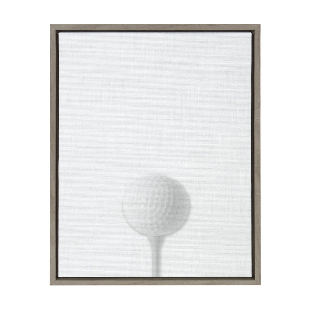Sylvie Golf Ball Portrait Framed Canvas, Gray 18x24 by kateandlaurel - main product image for Resin Society