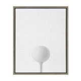 Sylvie Golf Ball Portrait Framed Canvas, Gray 18x24 by kateandlaurel - main product image for Resin Society