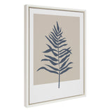 Sylvie Muted Tan and Blue Colorblock Botanical Fern Framed Canvas by kateandlaurel - product image 7 for Resin Society