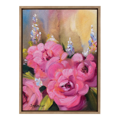 Sylvie Hot Pink Framed Canvas by Mary Sparrow