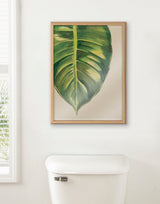 Blake Large Leaf Greener Hue Neutral Framed Printed Glass by kateandlaurel - product image 5 for Resin Society