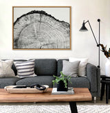 Sylvie Tree Rings BW Framed Canvas by kateandlaurel - product image 5 for Resin Society