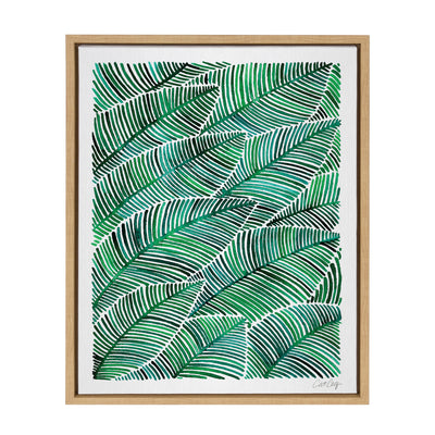 Sylvie Tropical Leaves Framed Canvas by kateandlaurel - product image 7 for Resin Society
