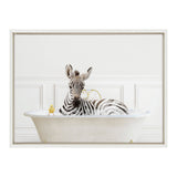 Sylvie Zebra In Bubble Bath Neutral Style Framed Canvas by kateandlaurel - product image 8 for Resin Society