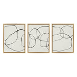 Sylvie Dancing Circles BW Framed Canvas by kateandlaurel - product image 2 for Resin Society