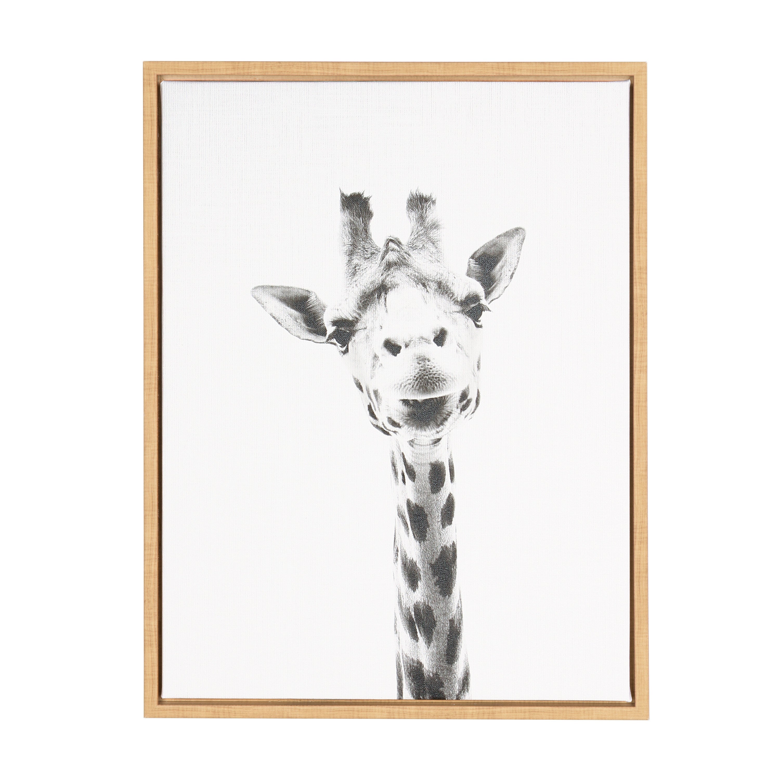 Sylvie Giraffe Framed Canvas by Simon Te of Tai Prints