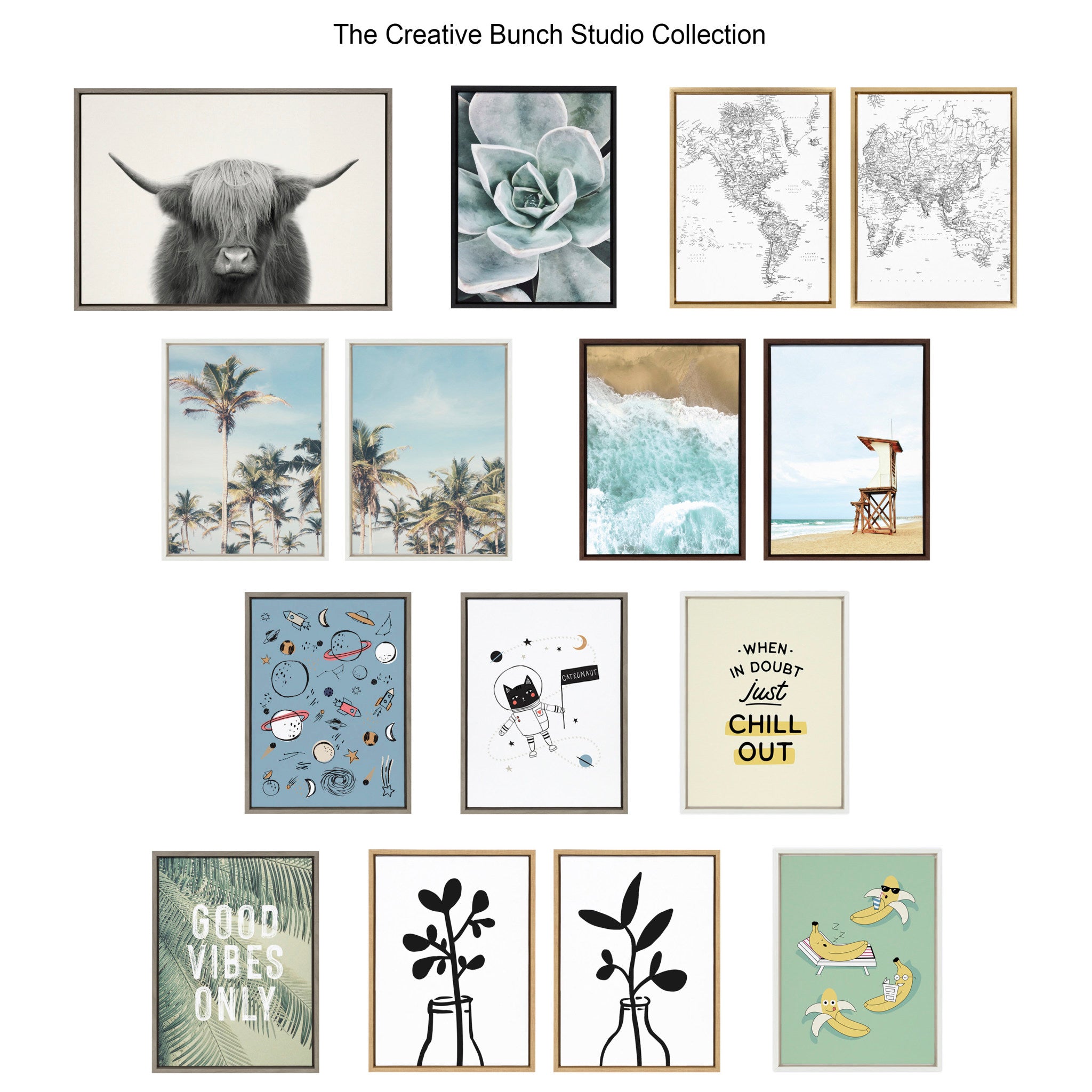 Sylvie Tropical Beach Scene Framed Canvas by The Creative Bunch Studio by kateandlaurel - product image 6 for Resin Society