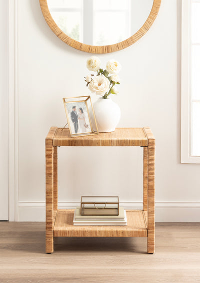 Rafina Rattan Rectangle Side Table
