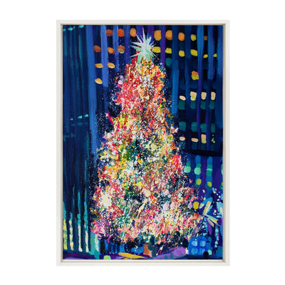 Sylvie Rockefeller Center Tree Framed Canvas by Rachel Christopoulos