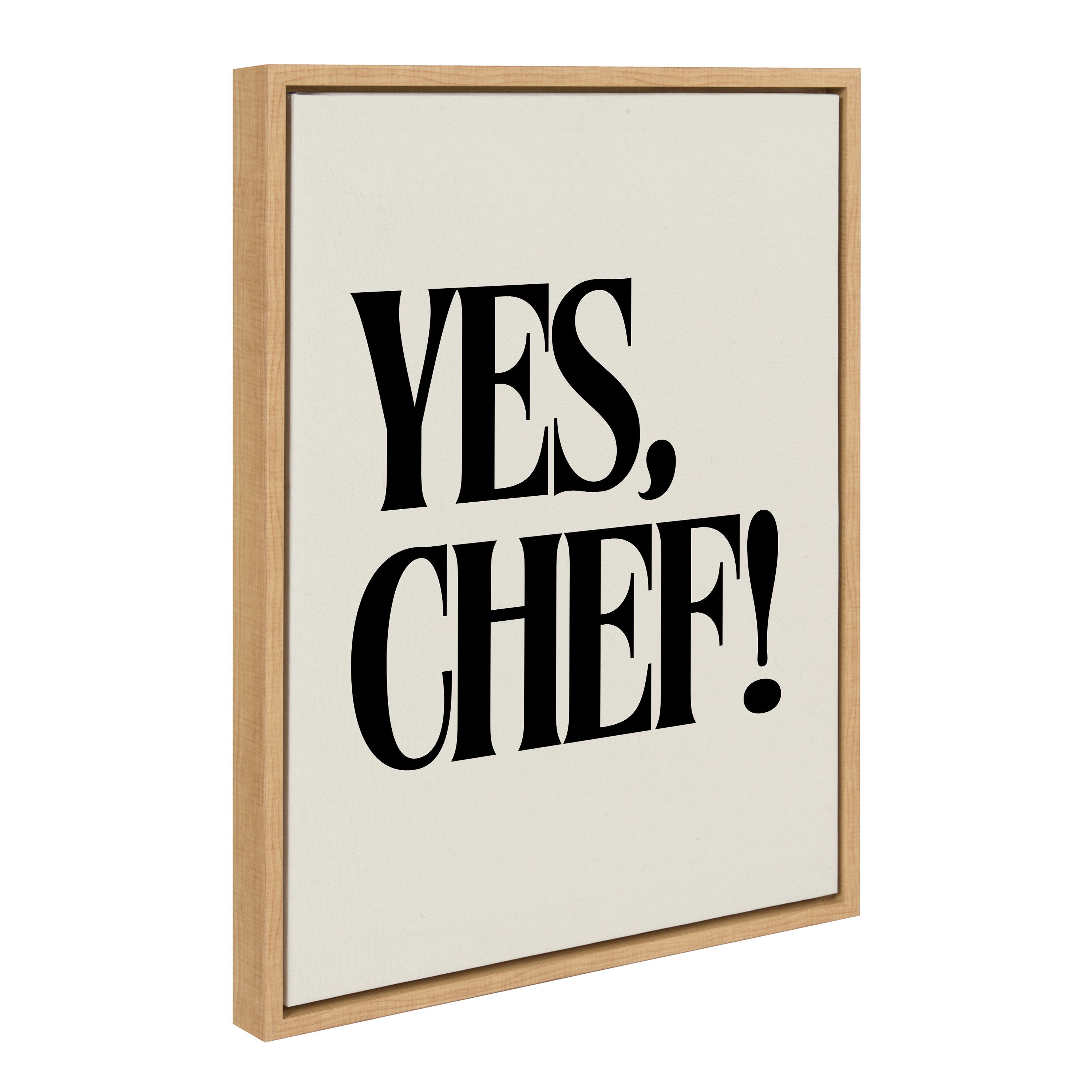 Sylvie Yes Chef Framed Canvas by Saint and Sailor Studios