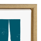 Sylvie Modern Tribal Block Print Teal Framed Canvas by kateandlaurel - product image 3 for Resin Society