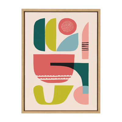 Sylvie Mid Century 5 Framed Canvas by kateandlaurel - product image 8 for Resin Society