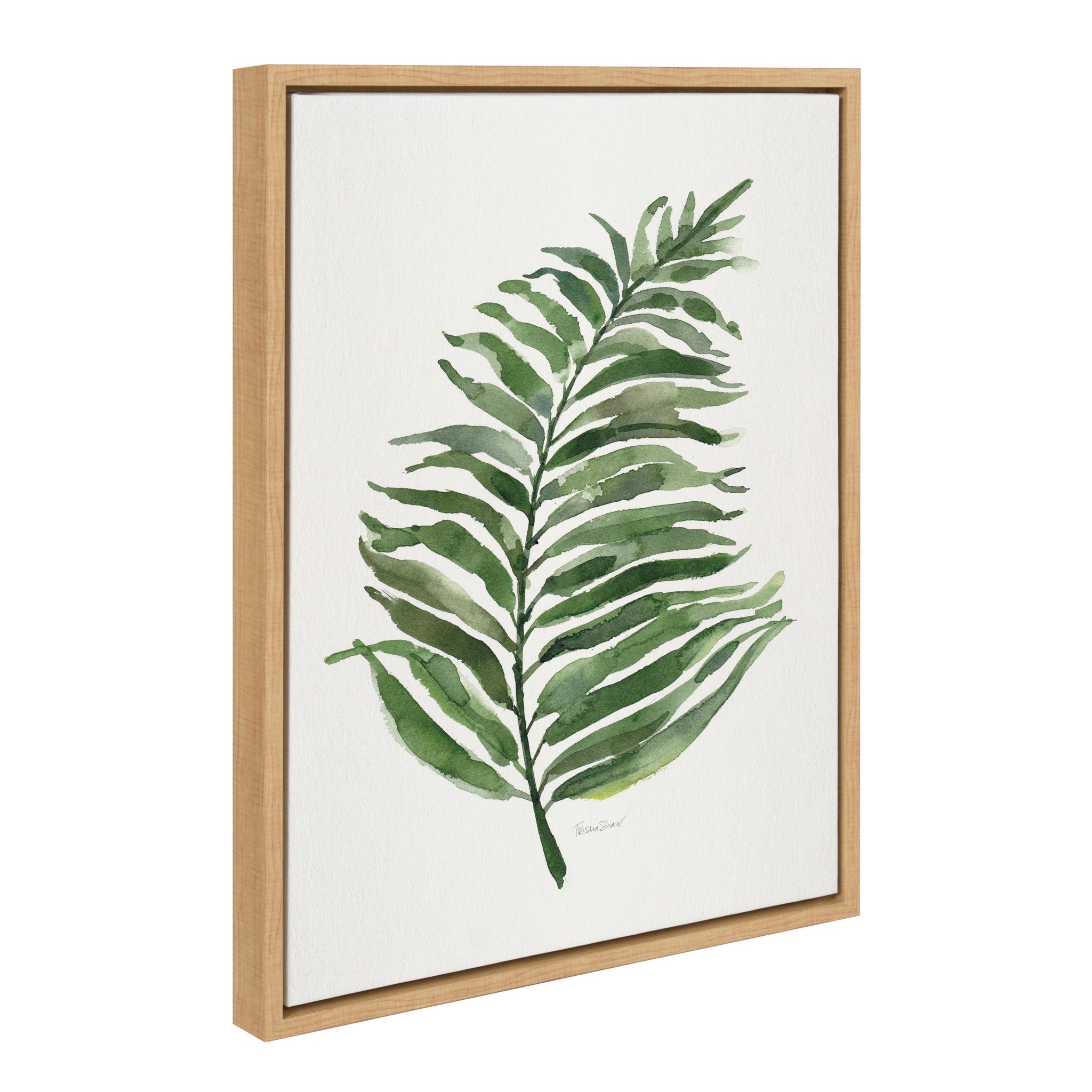 Sylvie Green Fern Framed Canvas by kateandlaurel - product image 2 for Resin Society