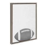Sylvie Football Portrait Framed Canvas, Gray 18x24 by kateandlaurel - product image 2 for Resin Society