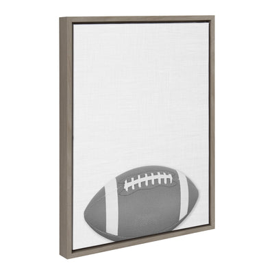 Sylvie Football Portrait Framed Canvas, Gray 18x24 by kateandlaurel - product image 2 for Resin Society