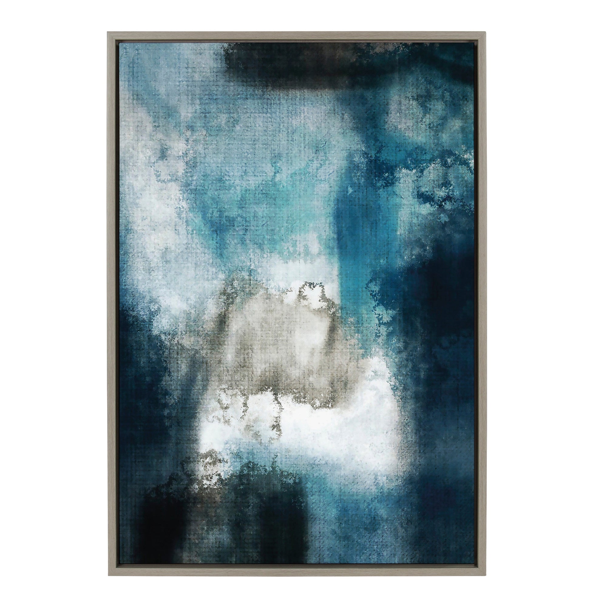 Sylvie Aqua Abstract 2 Framed Canvas by kateandlaurel - product image 11 for Resin Society