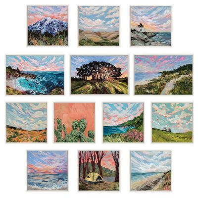 Sylvie Maine Sunrise Framed Canvas by Emily Kenney