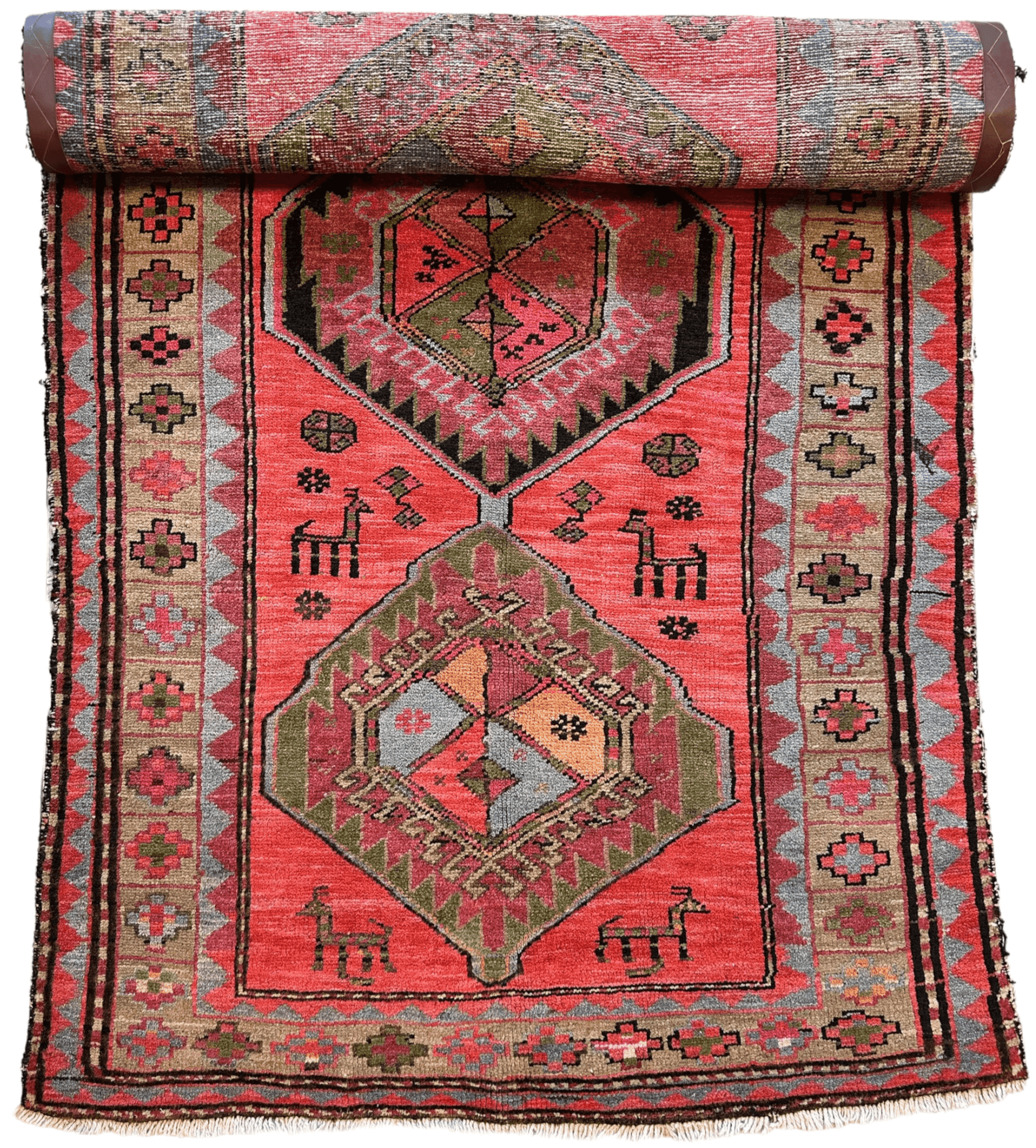 Rare Antique Handmade Caucasian Runner Rug 3’7" x 9’2" by Rugistan - main product image for Resin Society