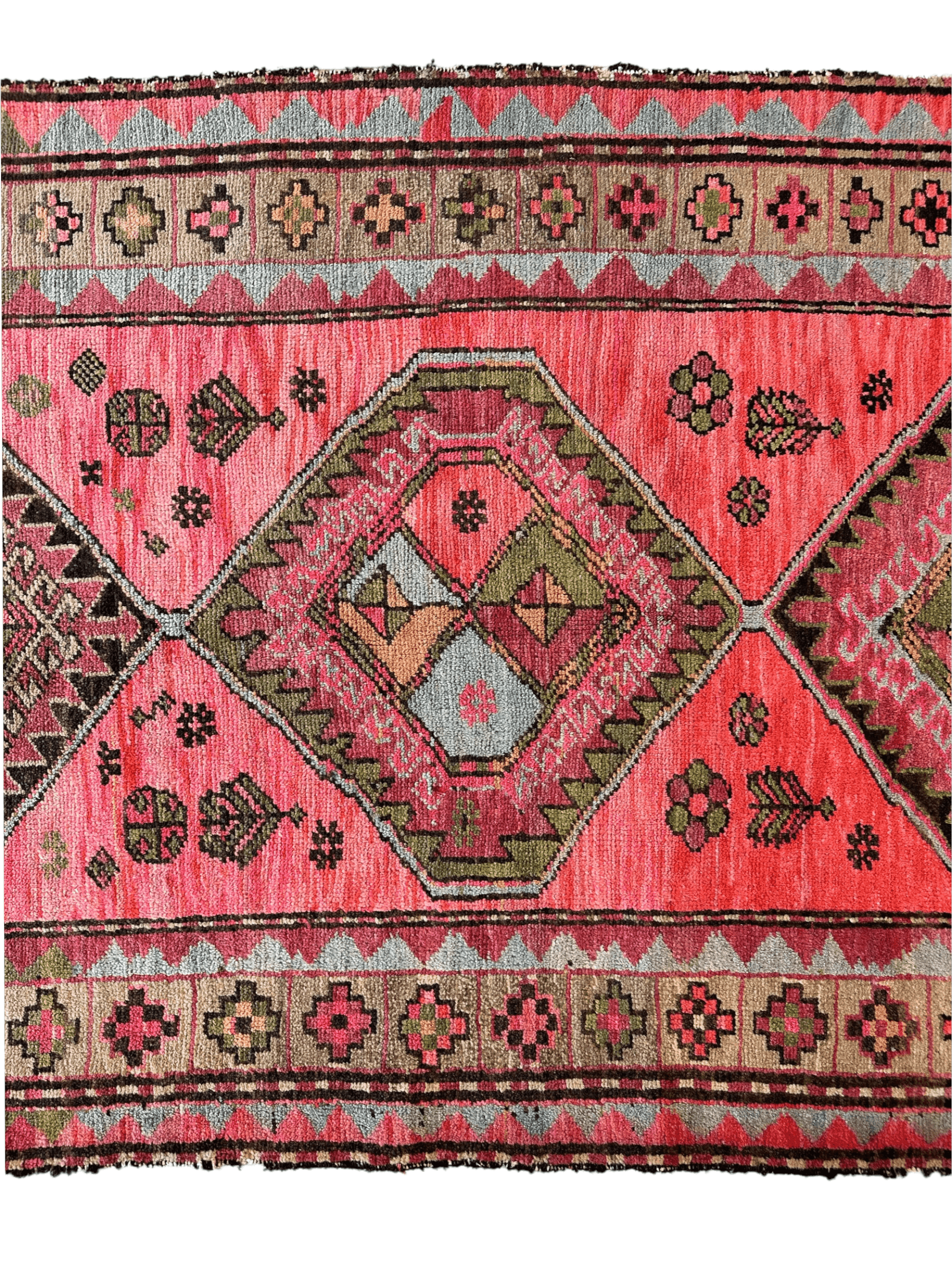 Rare Antique Handmade Caucasian Runner Rug 3’7" x 9’2" by Rugistan - product image 3 for Resin Society