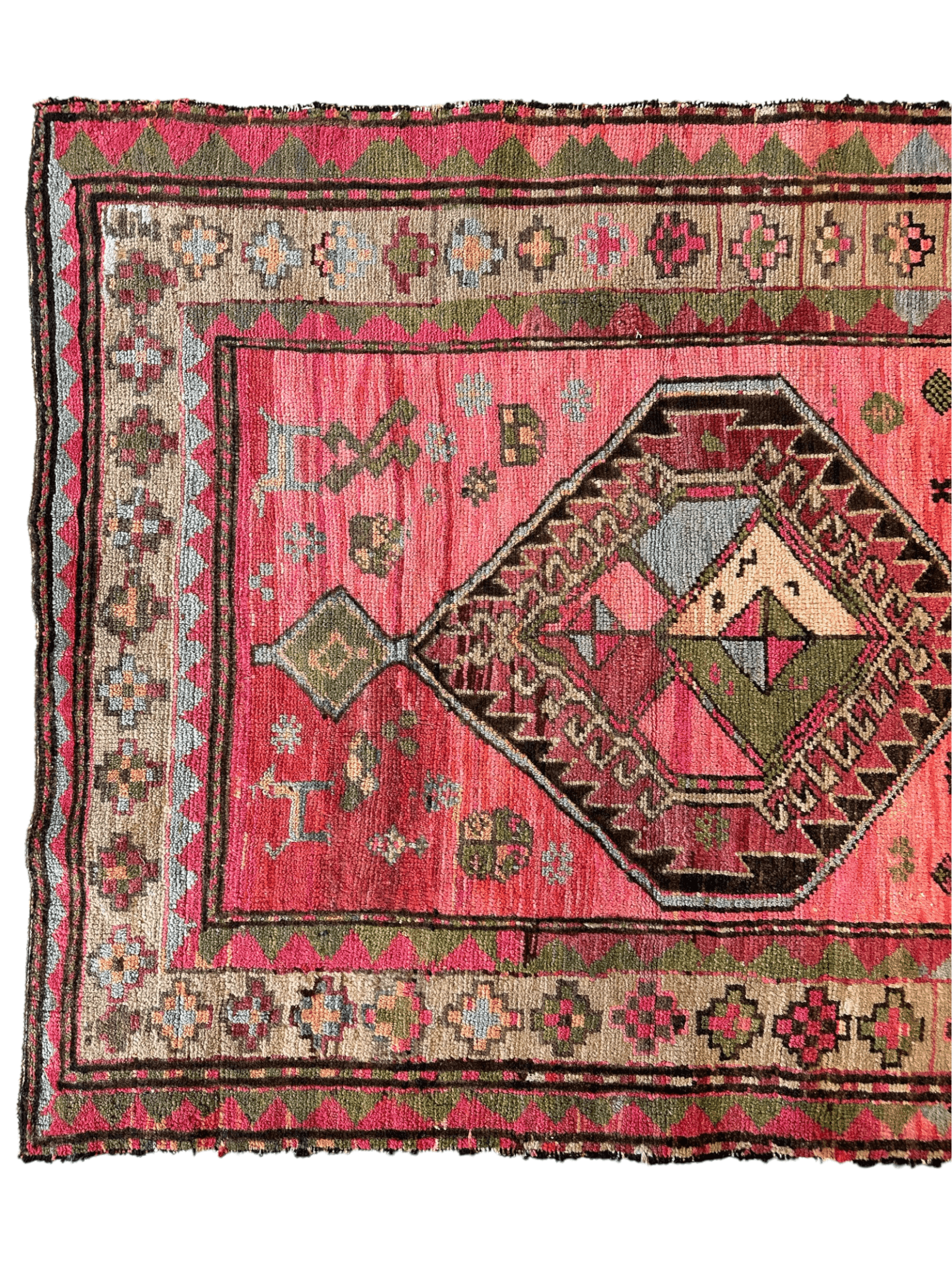 Rare Antique Handmade Caucasian Runner Rug 3’7" x 9’2" by Rugistan - product image 4 for Resin Society
