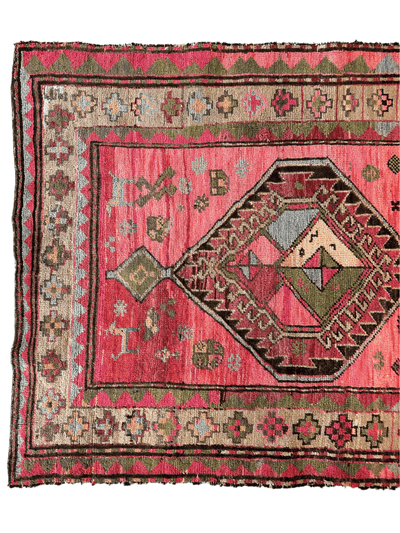 Rare Antique Handmade Caucasian Runner Rug 3’7" x 9’2" by Rugistan - product image 4 for Resin Society