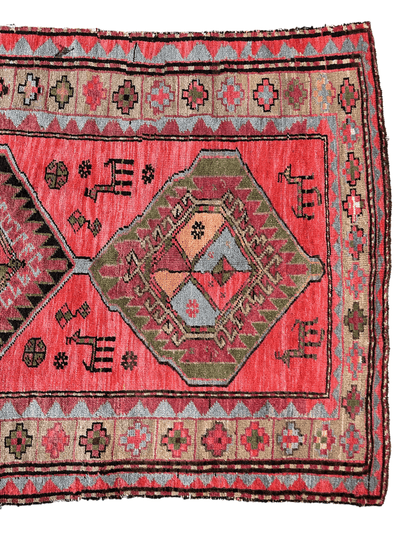 Rare Antique Handmade Caucasian Runner Rug 3’7" x 9’2" by Rugistan - product image 5 for Resin Society