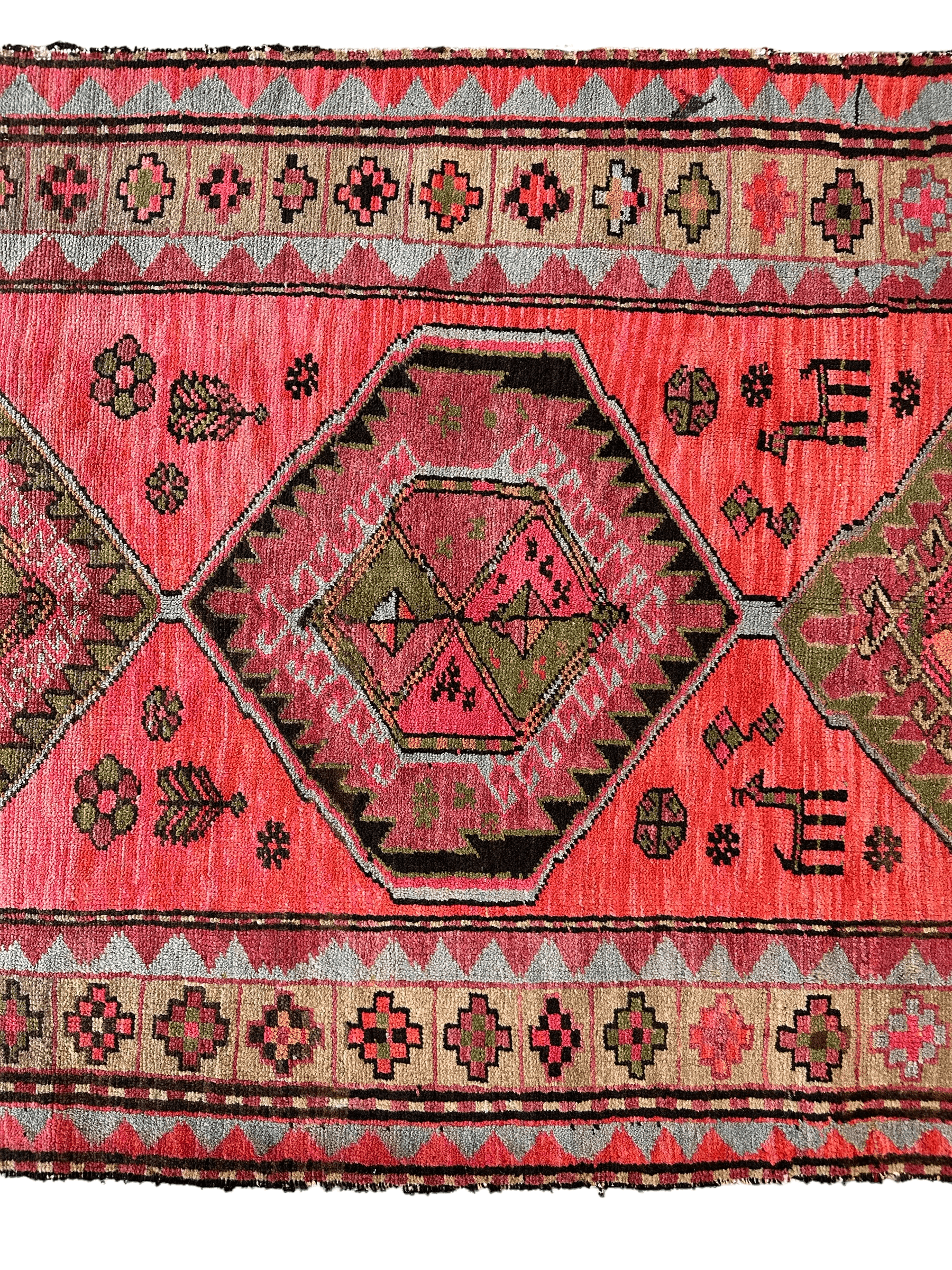 Rare Antique Handmade Caucasian Runner Rug 3’7" x 9’2" by Rugistan - product image 6 for Resin Society