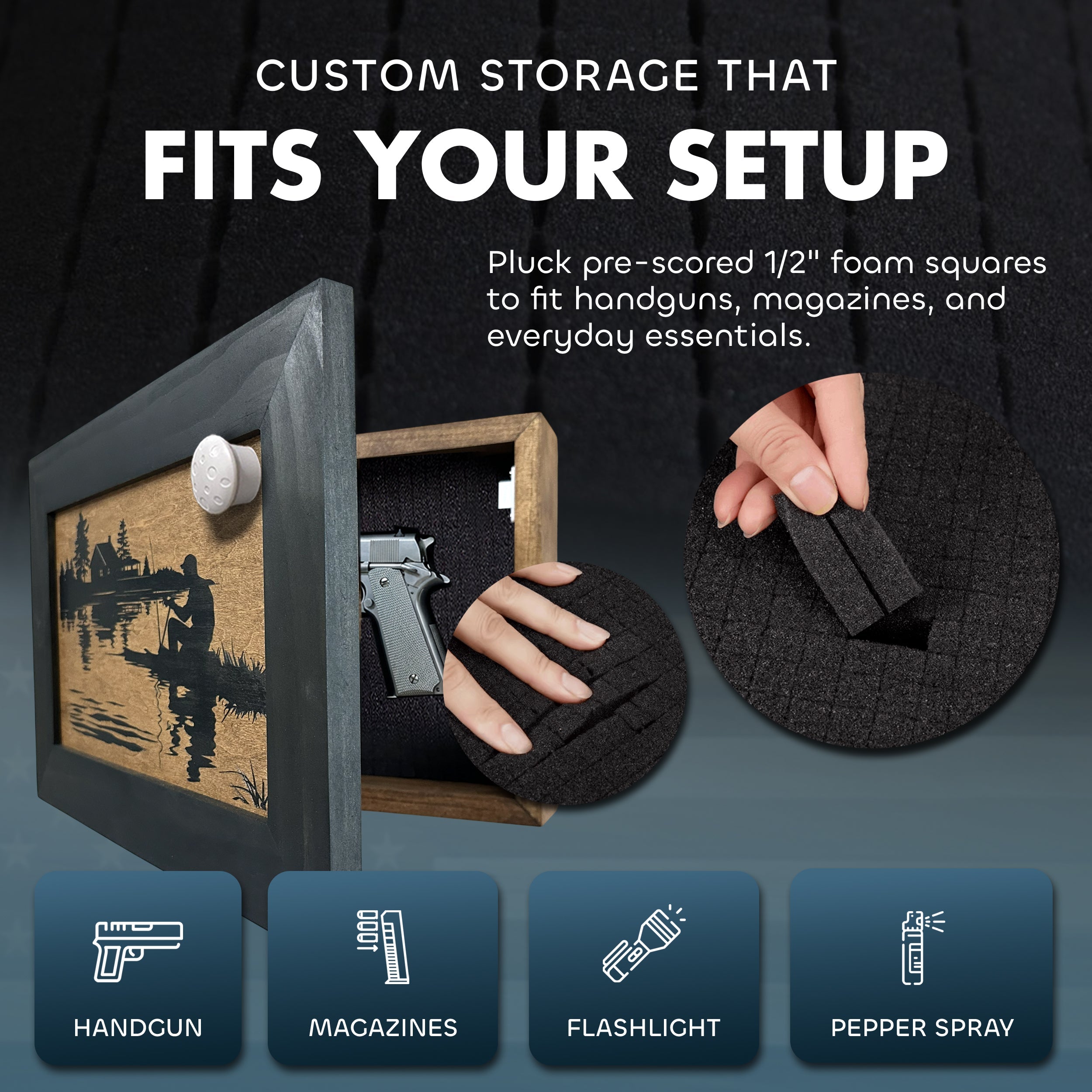Rather Be Fishing Hidden Gun Safe by Bellewood Designs - product image 5 for Resin Society