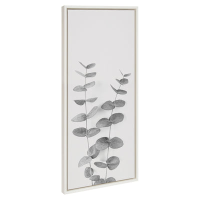 Sylvie Eucalyptus Botanical II Gray and Soft White Framed Canvas by The by kateandlaurel - product image 7 for Resin Society