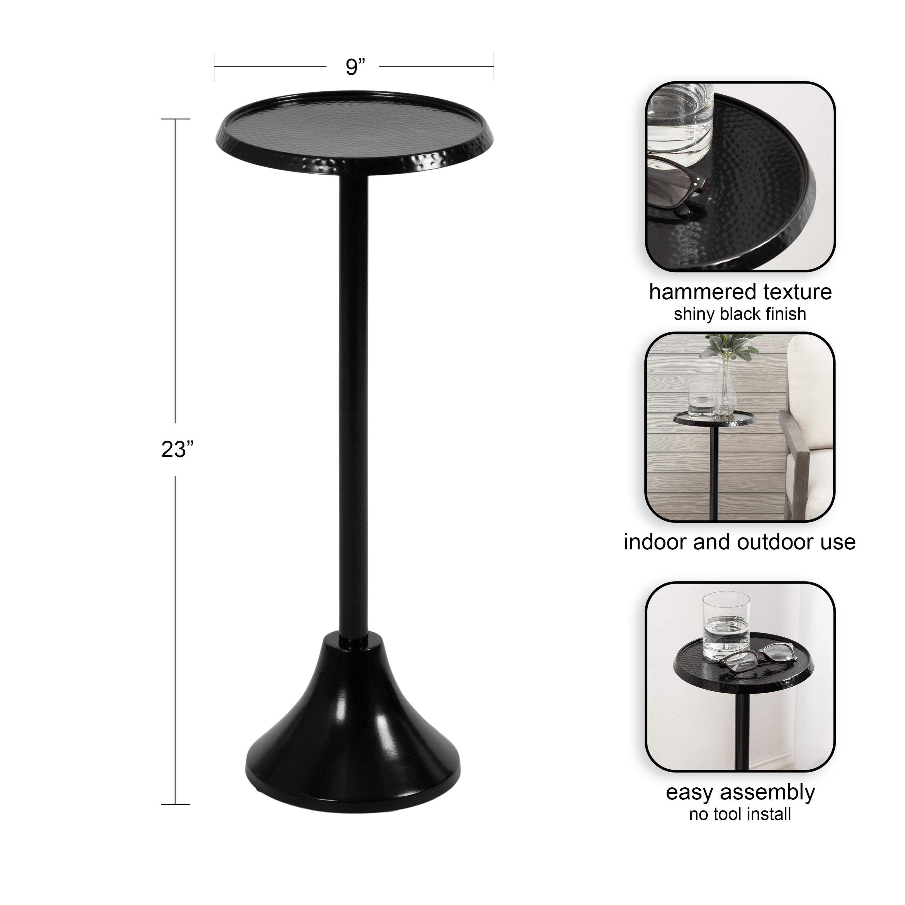 Sanzo Outdoor Metal Drink Table