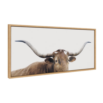 Sylvie Texas Longhorn Framed Canvas by kateandlaurel - product image 7 for Resin Society