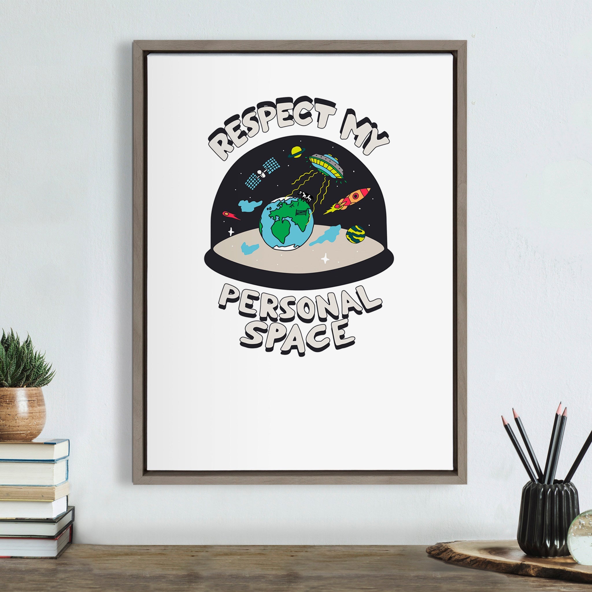 Sylvie Personal Space Framed Canvas by The Creative Bunch Studio by kateandlaurel - product image 7 for Resin Society
