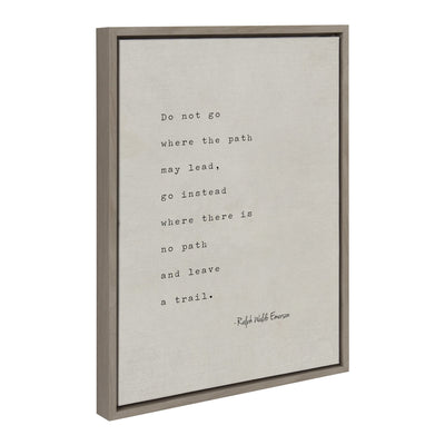 Sylvie Emerson Quote Framed Canvas by kateandlaurel - product image 2 for Resin Society