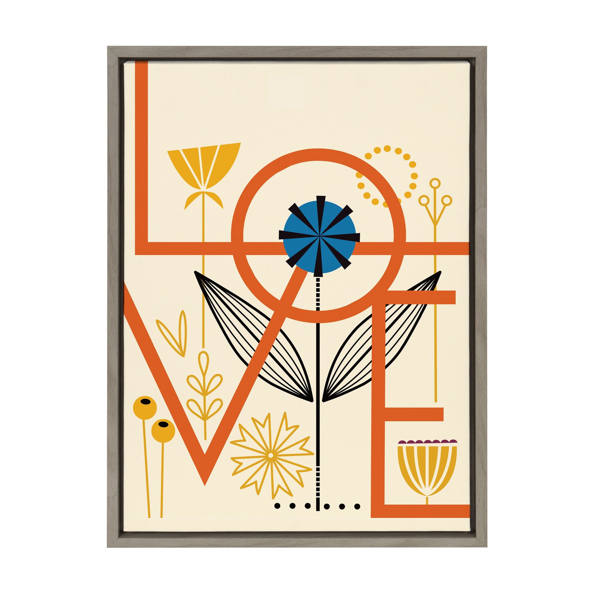 Sylvie Love Framed Canvas by kateandlaurel - main product image for Resin Society
