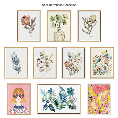 Sylvie Tropic Leaves Blue Framed Canvas by kateandlaurel - product image 16 for Resin Society