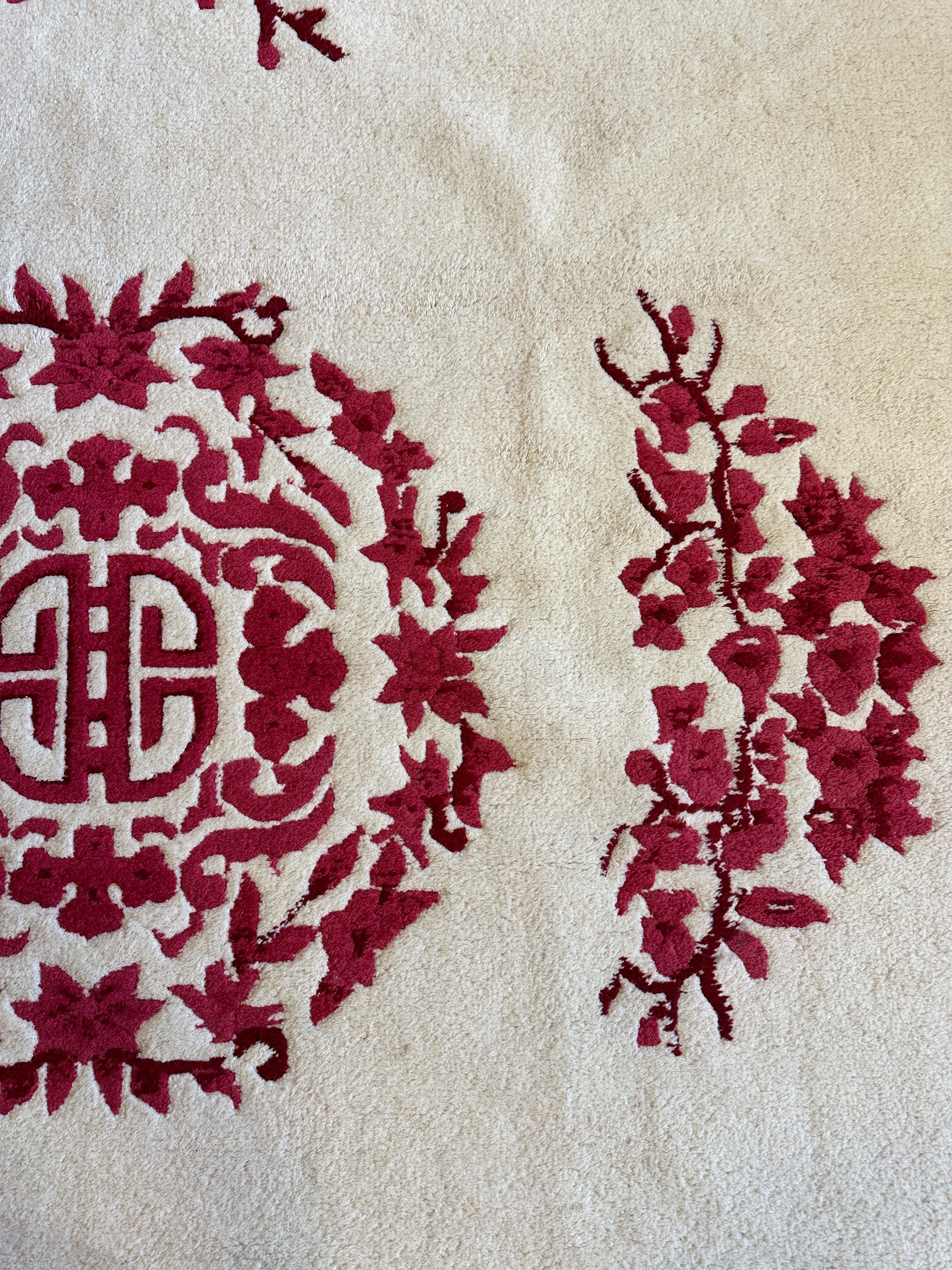 Red & Beige Chinese Art Deco Style Rug 11 x 15 by Rugistan - product image 11 for Resin Society