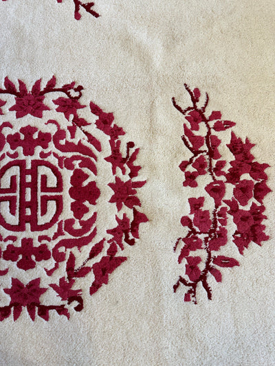 Red & Beige Chinese Art Deco Style Rug 11 x 15 by Rugistan - product image 11 for Resin Society