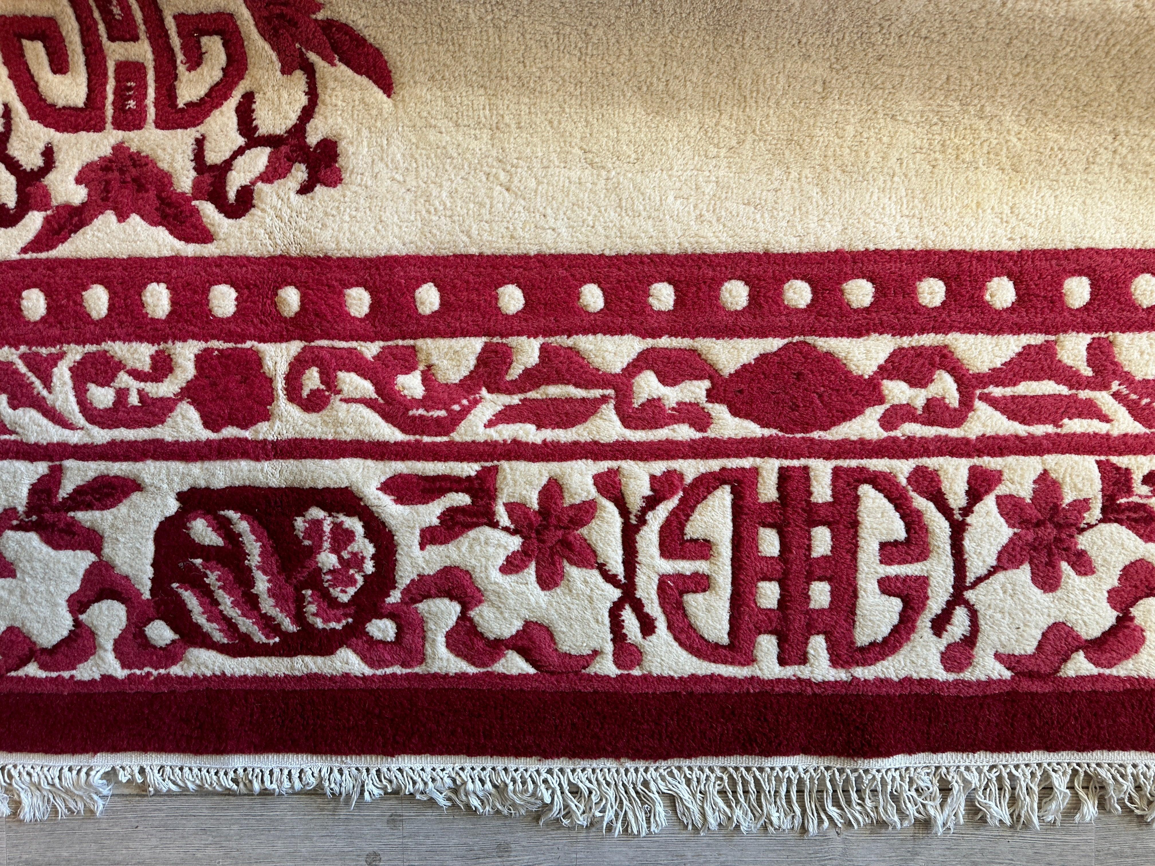 Red & Beige Chinese Art Deco Style Rug 11 x 15 by Rugistan - product image 8 for Resin Society