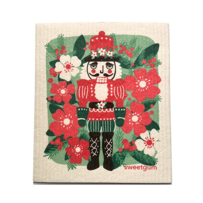 Red & Green Nutcracker with Christmas Flowers by sweetgum home, LLC - product image 2 for Resin Society