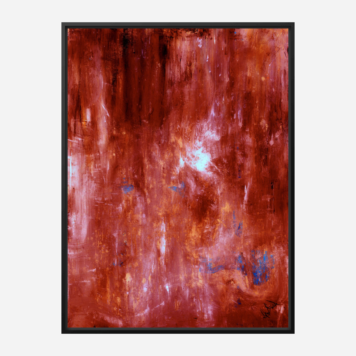 Red Carnation Artist Enhanced Canvas Print by John Beard Collection - product image 5 for Resin Society