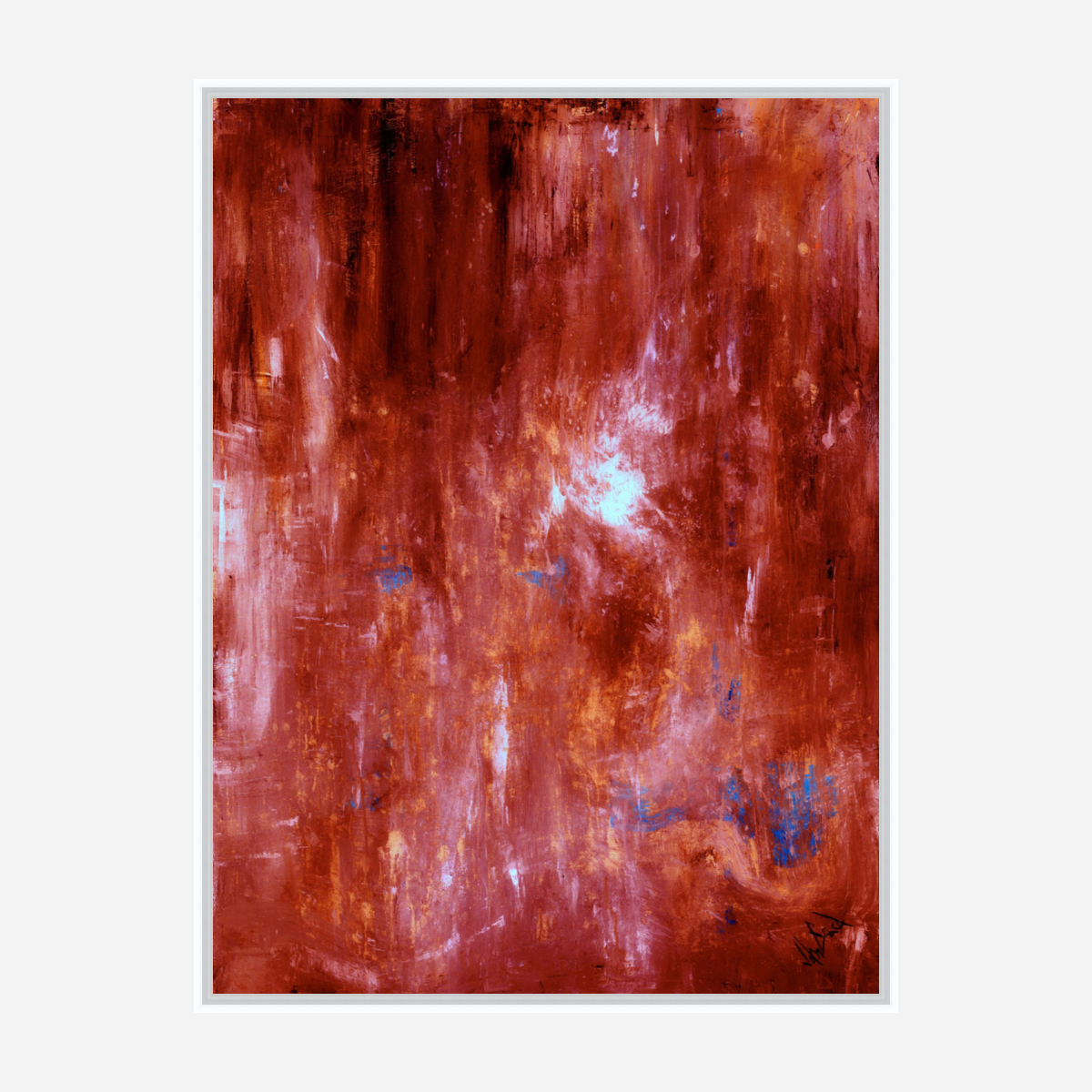 Red Carnation Artist Enhanced Canvas Print by John Beard Collection - product image 6 for Resin Society