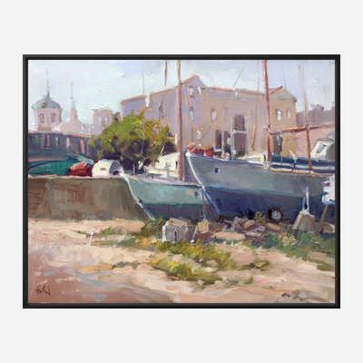 Repair Yard Artist Enhanced Canvas Print by John Beard Collection - product image 5 for Resin Society